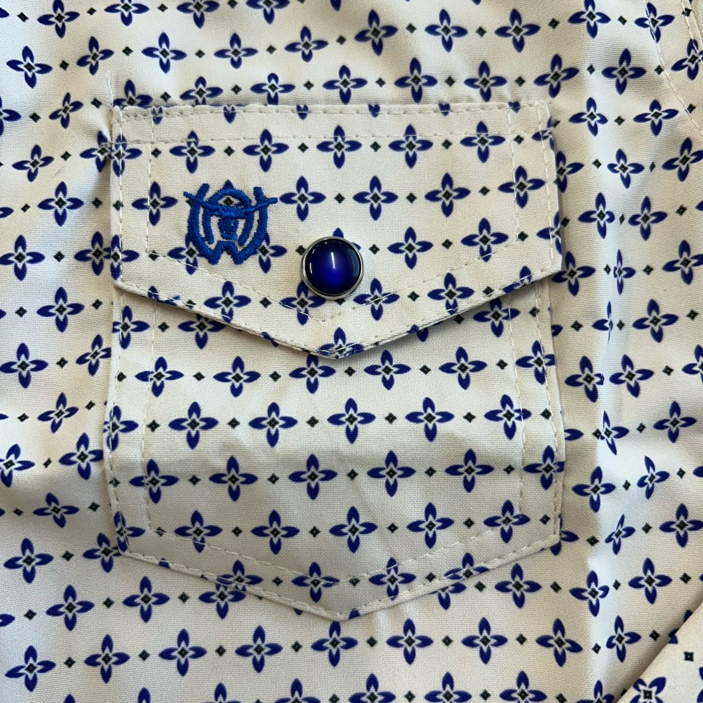 Blue/Cream Pattern L/S