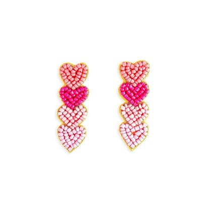 Hearts Beaded Earrings