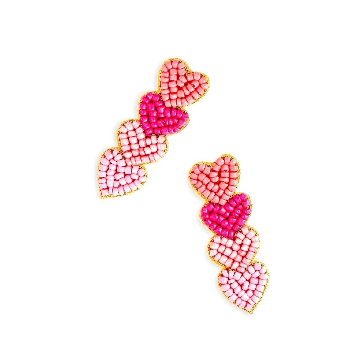 Hearts Beaded Earrings